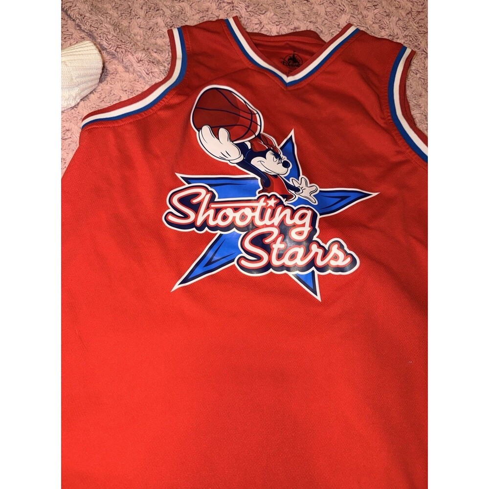 Disney Parks Minnie Mouse Shooting Stars Basketball Jersey Youth Large 14-16